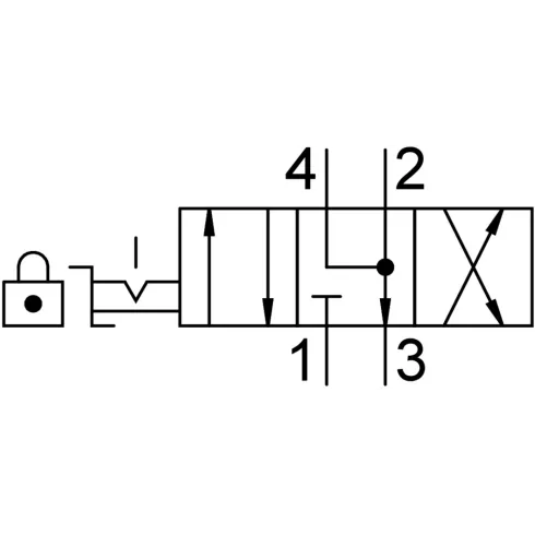 Распределитель с ручным управлением Festo VHER-P-H-B43E-G18