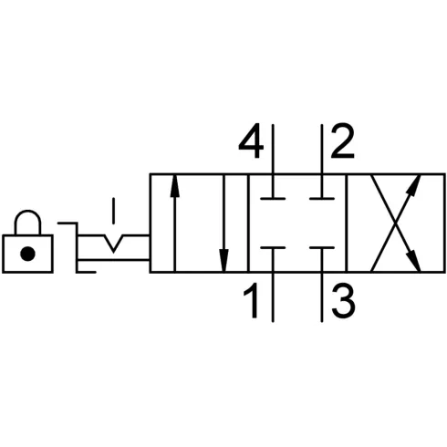 Распределитель с ручным управлением Festo VHER-P-H-B43C-G14