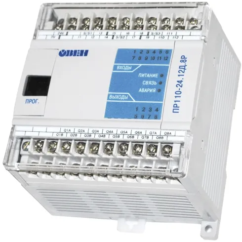 Программируемое реле для дискретных локальных систем ОВЕН ПР110-24.12Д.8Р