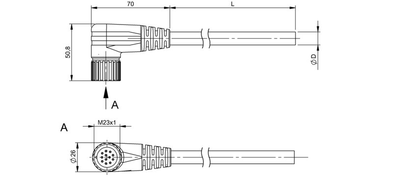 Разъем с кабелем Balluff BCC M62C-0000-10-065-PX0BP4-020