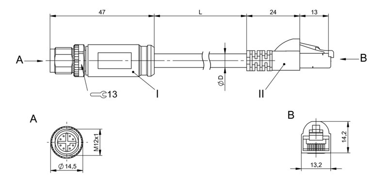Соединительный кабель Balluff BCC M418-E818-8X0-723-PS58N9-020