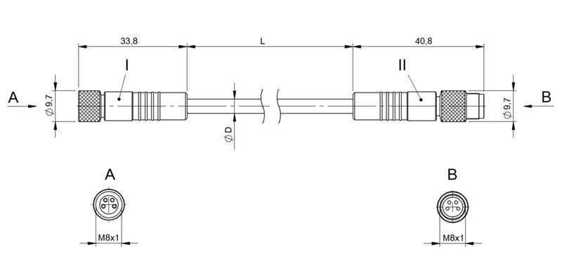 Соединительный кабель Balluff BCC W314-W314-30-304-SW0434-003