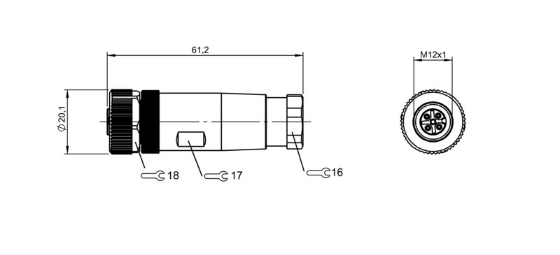 Разъем Balluff BCC M435-0000-1A-000-51X475-000