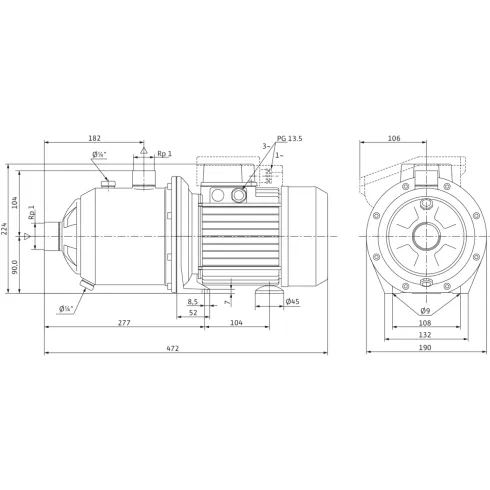 Поверхностный насос Wilo MultiCargo MC 605 4041182