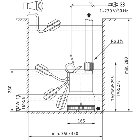 Погружной насос для сточных вод Wilo Drain TM 32/8-10M 4048411