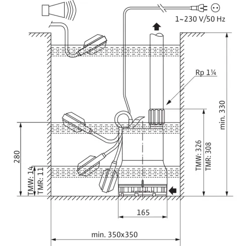 Погружной насос для сточных вод Wilo Drain TMW 32/11 4048414