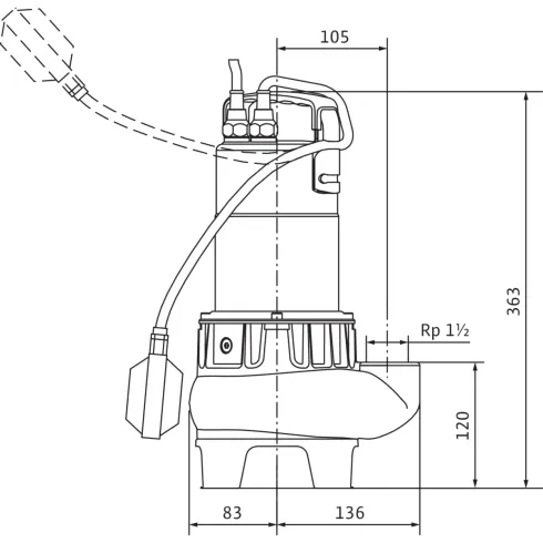Погружной насос для сточных вод Wilo Drain TC 40/8 4050131