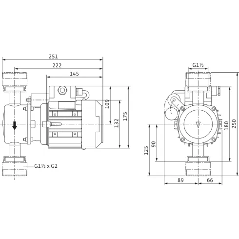 Циркуляционный насос с сухим ротором в исполнении Wilo VeroLine IP-Z 25/6 EM 4090295
