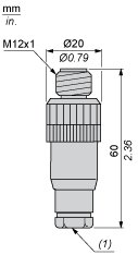 Разъем Telemecanique XZCC12MDM40B