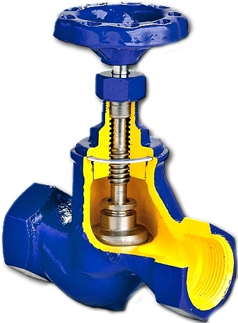 Вентиль запорный чугунный резьбовой Zetkama 201A-020-C-00 Ру16 Ду20 (PN16 DN20 )