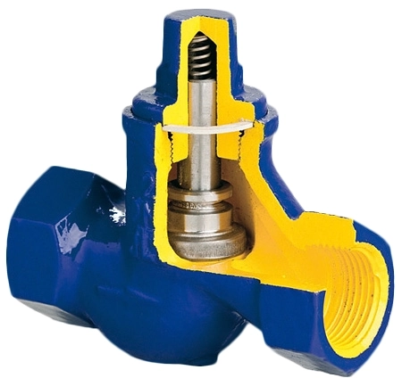 Клапан обратный подъемный чугунный резьбовой Zetkama 277A-050-C-31 Ру16 Ду50 (PN16 DN50)