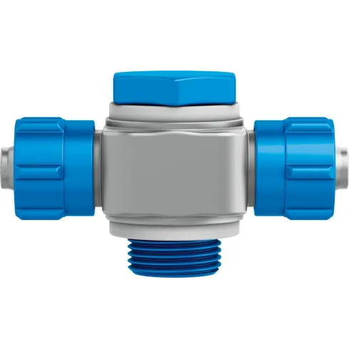 Тройник ниппельный с резьбой и накидной гайкой Festo TCK-3/8-PK-6