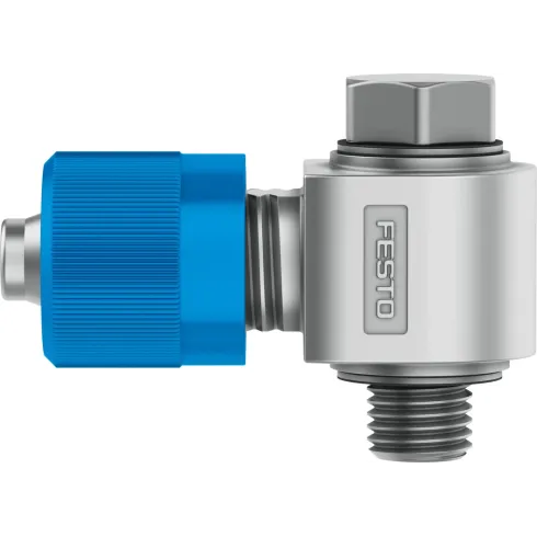 Штуцер ниппельный угловой с накидной гайкой Festo LCK-M5-PK-4