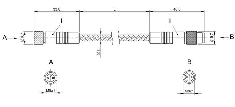 Соединительный кабель Balluff BCC W313-W313-30-300-MW8334-050