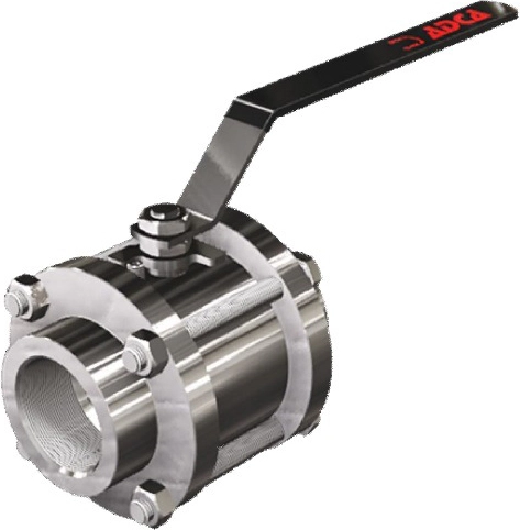 Кран шаровый из оцинкованной стали резьбовой ADCA M3S1 Ду1 Ру100 (DN25 PN100)