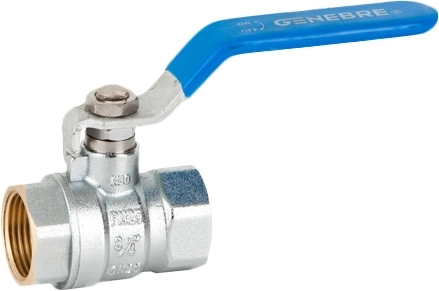 Кран шаровой латунный резьбовой Genebre 3028-12 Ру25 Ду100 (PN25 DN100)