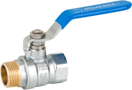 Кран шаровой латунный резьбовой Genebre 3034-04 Ру25 Ду15 (PN25 DN15)