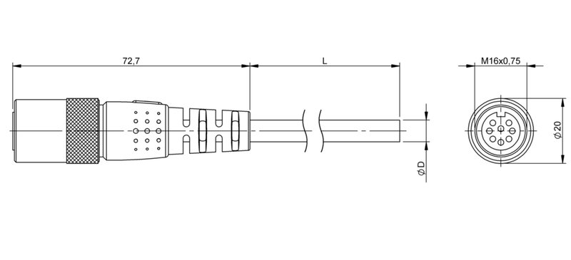 Разъем с кабелем Balluff BCC S518-0000-1Y-133-PS0825-500