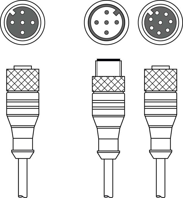 Y-образный разветвитель Leuze Electronic K-Y1 M12A-20m-M12A-S-PUR