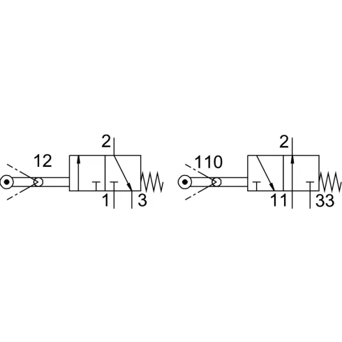 Распределитель с качающимся рычагом Festo RW/O-3-1/8