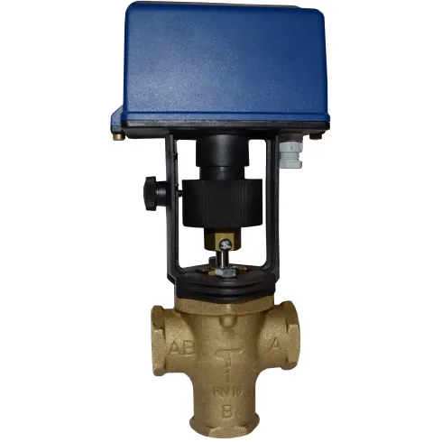 Клапан регулирующий с электроприводом АСТА-Р10-020-6Л-СТ-16-06-160-Р/ЭПР-0,25кН-220В Ру16 Ду3/4 ()