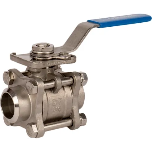 Кран шаровой сварной из нержавеющей стали с ISO-фланцем Genebre 2026-05 Ру63 Ду20 (PN63 DN20)