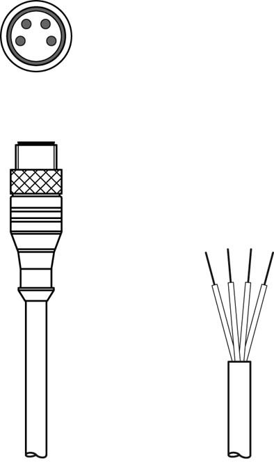 Разъем с кабелем Leuze Electronic KS U-M8-4A-P1-050
