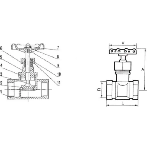 Вентиль игольчатый резьбовой из нержавеющей стали Genebre 2230-08 Ру16 Ду40 (PN16 DN40 )
