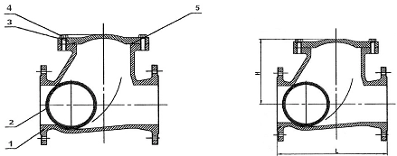 Клапан обратный шаровой фланцевый Genebre 2453-18 Ру16 Ду250 (PN16 DN250 )