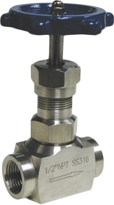 Клапан запорный игольчатый резьбовой из нержавеющей стали Genebre 2223-02 Ру220 Ду8 (PN220 DN8 )