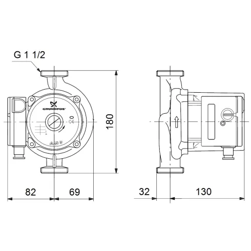 Циркуляционный насос Grundfos UPS 25-120 52588336