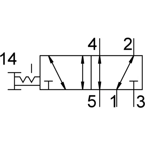 Распределитель с кнопочным управлением Festo VHEF-P-B52-G14