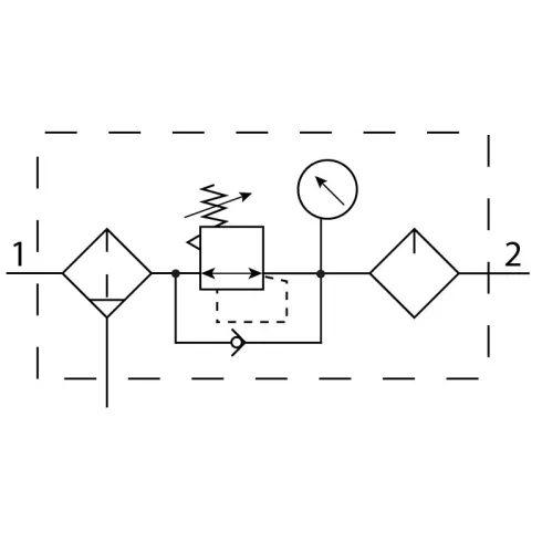 Блок подготовки воздуха, комбинация Festo MSB6-1/2-FRC5:J1M1