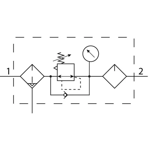 Блок подготовки воздуха, комбинация Festo MSB6-1/2-FRC6:J2M1