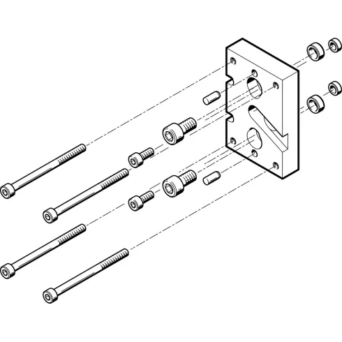 Адаптерная плита для стандартного параллельного захвата Festo HAPG-SD2-23