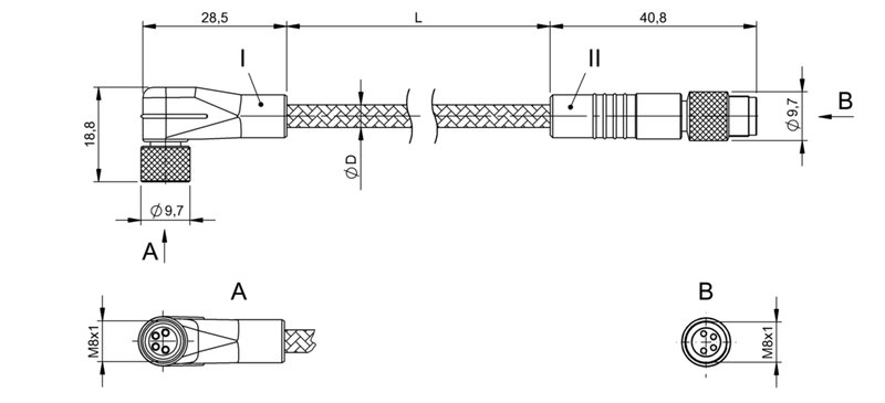 Соединительный кабель Balluff BCC W324-W314-30-304-MW8434-003