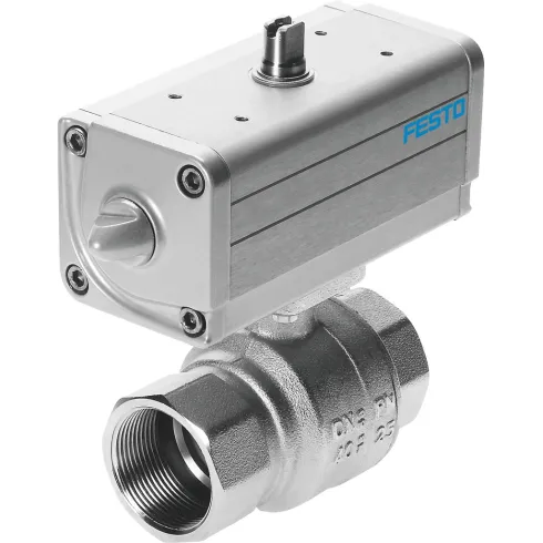 Шаровой кран с приводом Festo VZPR-BPD-22-R114 Ру40 Ду32 (PN40 DN32)
