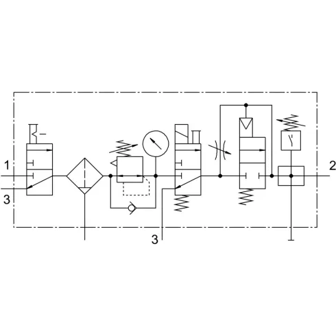 Блок подготовки воздуха, комбинация Festo MSB6-1/2:C3J3D1A1F3-WP