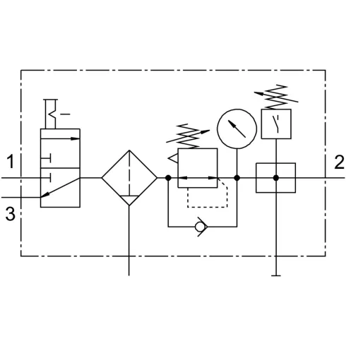 Блок подготовки воздуха, комбинация Festo MSB4-1/4:C3J1F3-WP