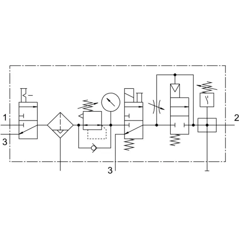 Блок подготовки воздуха, комбинация Festo MSB4-1/4:C3J2D1A1F3-WP