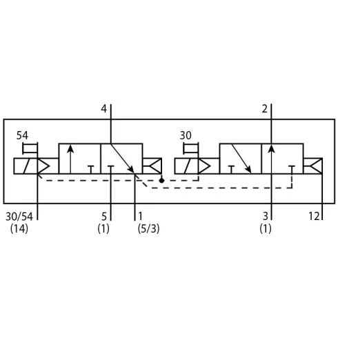 Распределитель с электромагнитным управлением Festo VSVA-B-T32W-AZD-D1-2AT1L