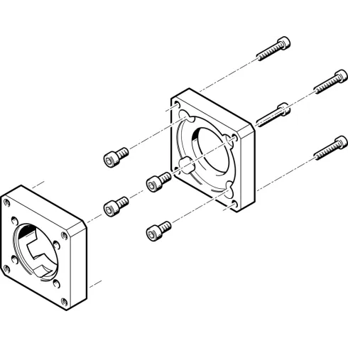 Фланец электродвигателя Festo EAMF-A-38A-60G/H