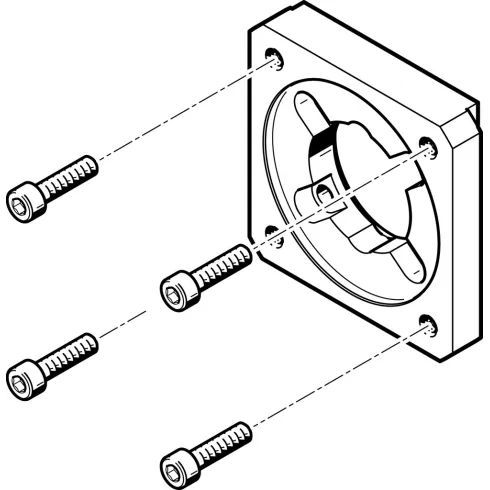 Фланец электродвигателя Festo EAMF-A-38A-70A