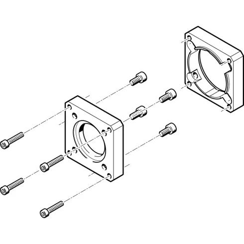 Фланец электродвигателя Festo EAMF-A-48A-60G/H