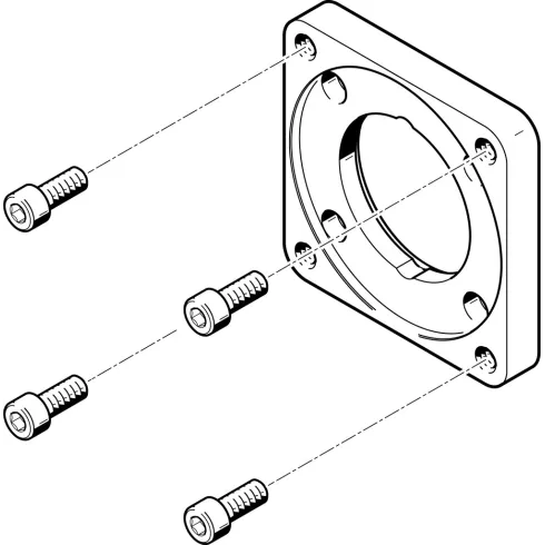 Фланец электродвигателя Festo EAMF-A-62A-100A