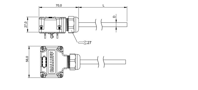 Распределительная коробка Balluff BPI T009-K-00-KPX70-030
