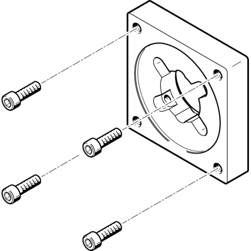 Фланец электродвигателя Festo EAMF-A-38A-87A