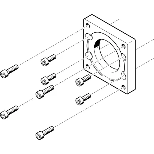 Фланец электродвигателя Festo EAMF-A-62B-87A