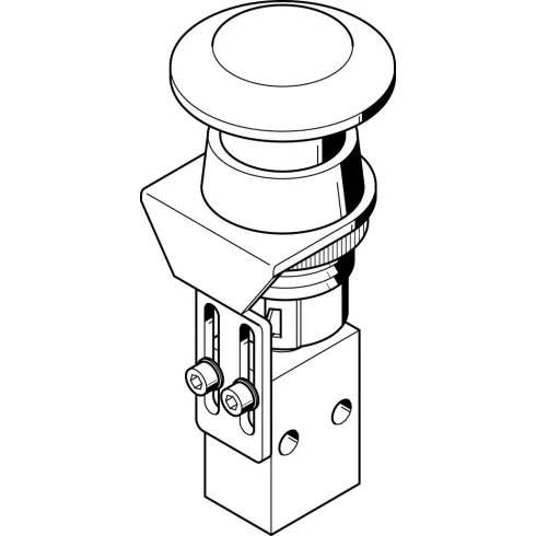 Грибовидная кнопка Festo P-3-M5-BK