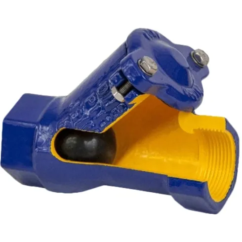 Клапан обратный шаровой чугунный фланцевый ZETKAMA 401D-050-C55 Ру16 Ду50 (PN16 DN50 )